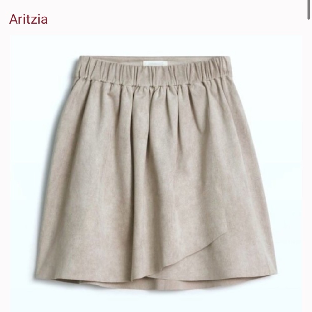 New Wilfred Free Tan Suede Skirt